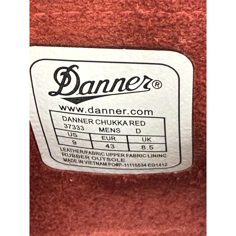 Danner Men's Chukka Red Bossa Nova Red‎ Leather Boots Size 9D